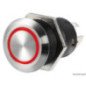 OSCULATI INTERRUTTORE FLAT INOX 12V ROSSO