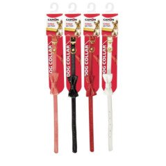 CAMON COLLARE SIMILPELLE CON FIOCCO 28CM