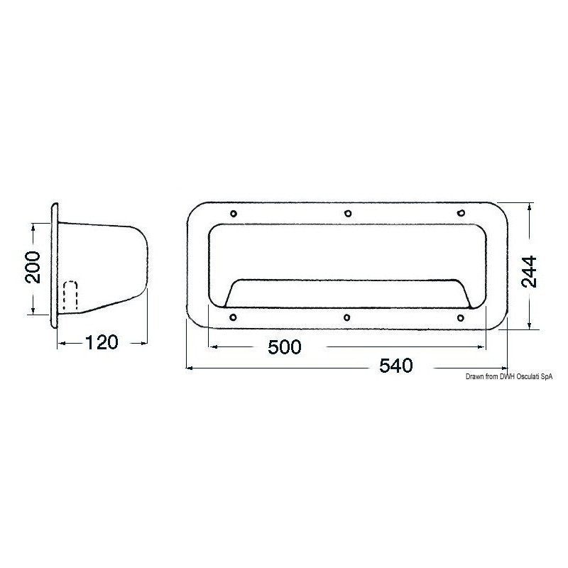 OSCULATI TASCA LATERALE PORTA OGGETTI 540x244x120