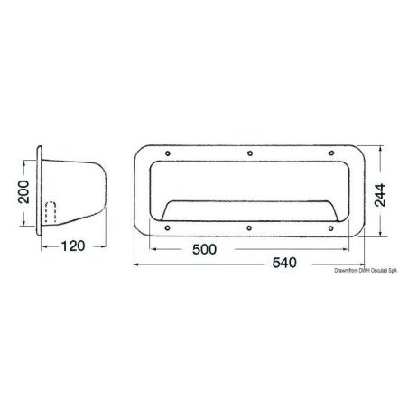OSCULATI TASCA LATERALE PORTA OGGETTI 540x244x120