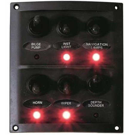 MTM PANNELLO ELETTRICO A 6 INTERRUTTORI CON LED NEW CLASSIC