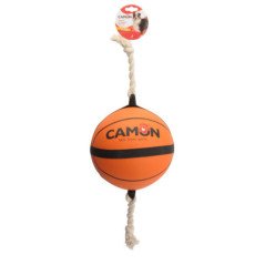 CAMON GIOCO PALLA BASKET IN GOMMA CON MANIGLIE IN CORDA