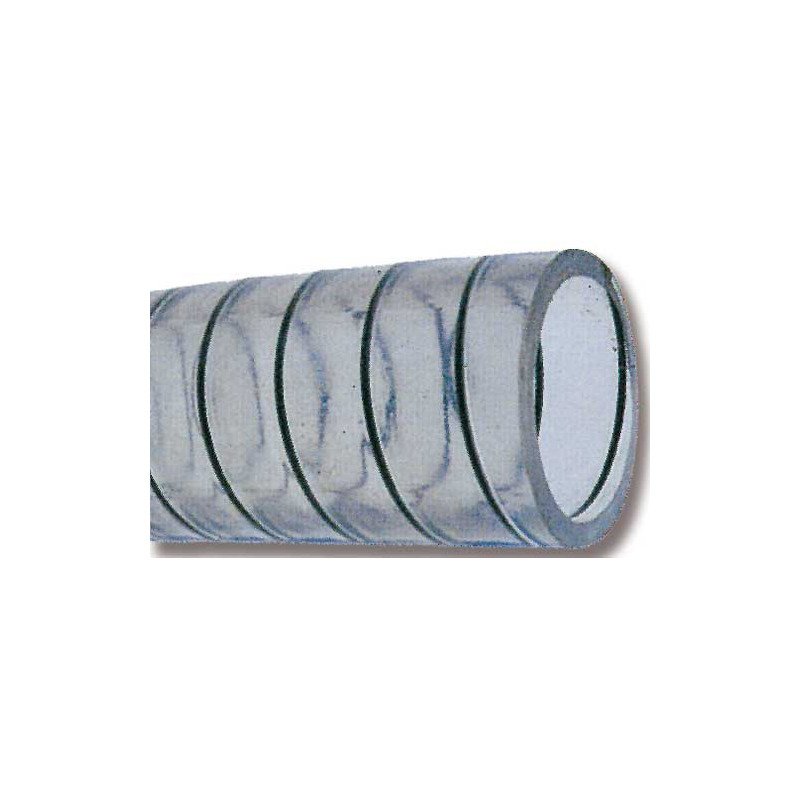 TREM TUBO ACQUA IN PVC CON SPIRALE INOX