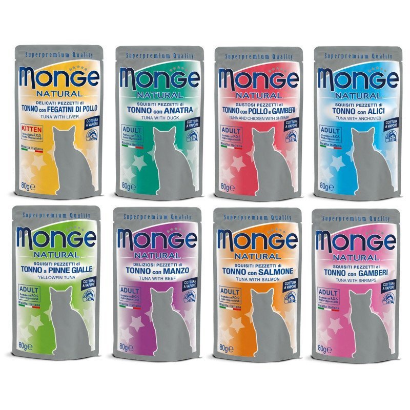 MONGE GATTO BUSTINE NATURALI 80GR