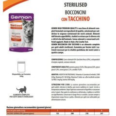GEMON MANZO E ORTAGGI STERILIZZATO BUSTINA BOCCONCINI PER GATTI 100GR