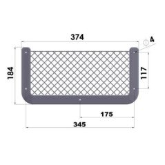 TREM RETE PORTAOGGETTI CON CORNICE