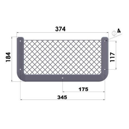 TREM RETE PORTAOGGETTI CON CORNICE