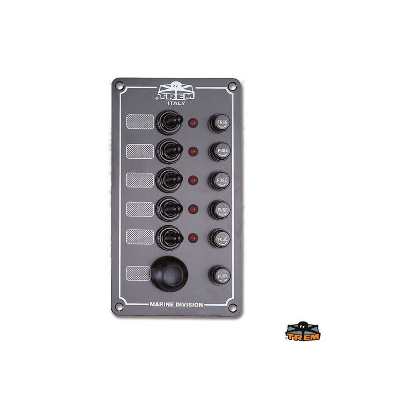 TREM PANNALLO ELETTRICO 5 INTERRUTTORI E 1 PULSANTE