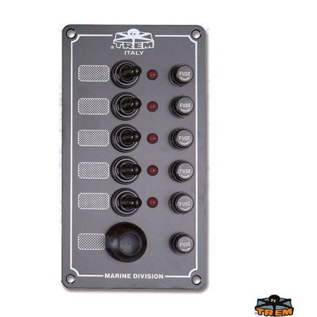 TREM PANNALLO ELETTRICO 5 INTERRUTTORI E 1 PULSANTE