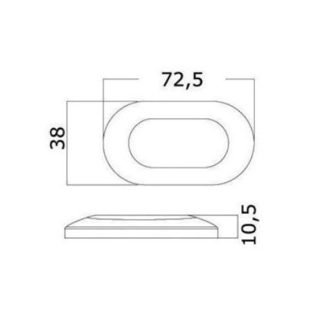 OSCULATI LUCE DI CORTESIA OVALE A 6 LED BIANCHI