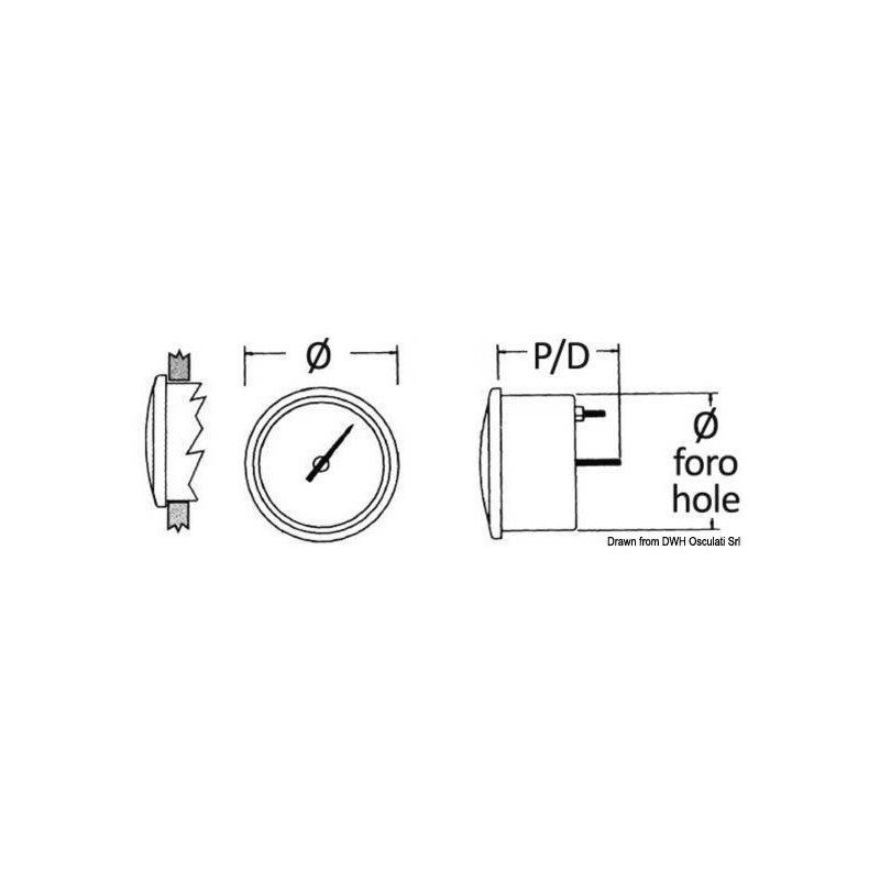 OSCULATI CONTAGIRI 2/4 TEMPI 12 V BIANCO CON CONTAORE