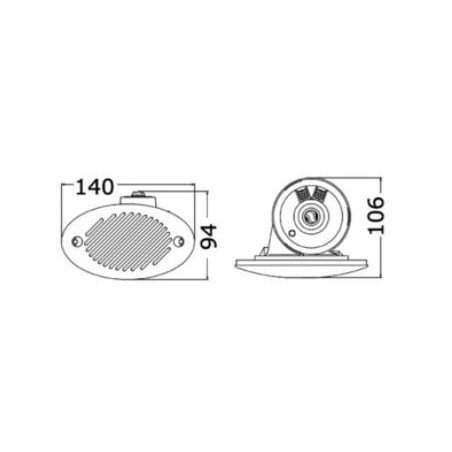 OSCULATI TROMBA FIAM BIANCA 140X80MM