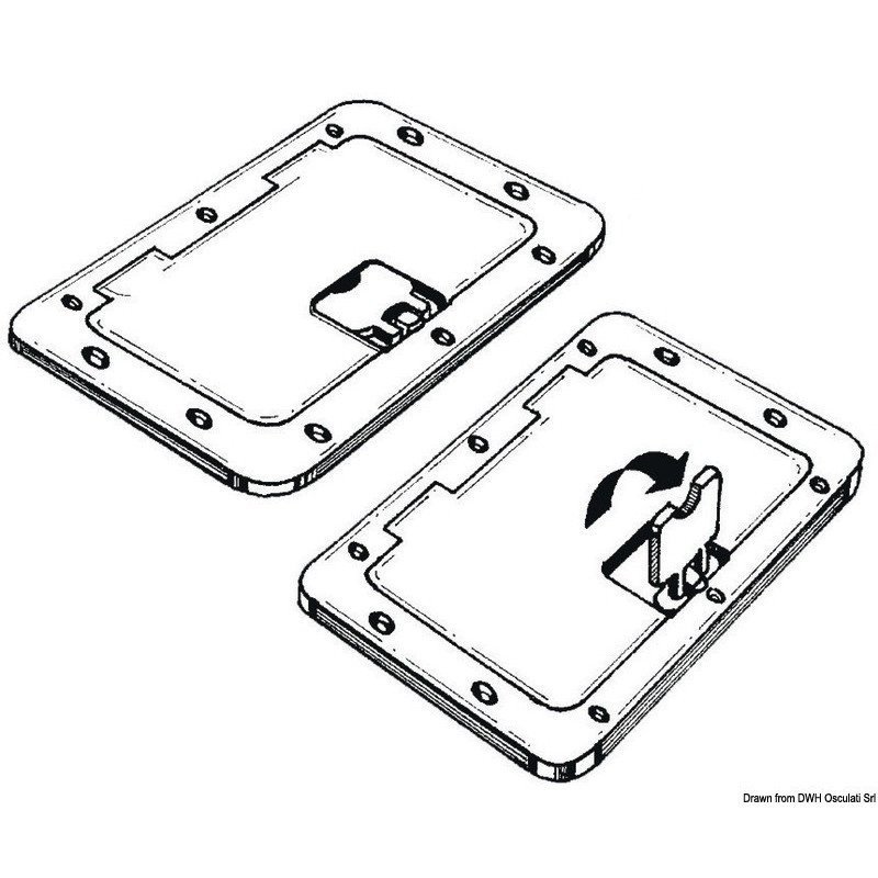 OSCULATI PORTELLO ESTERNO BIANCO 350X600mm