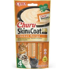 CHURU STICK SNACK GATTO SKIN&COAT POLLO 4 STICK