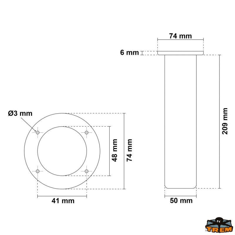 TREM PASSASCAFO SCARICO ACQUA CON VALVOLA