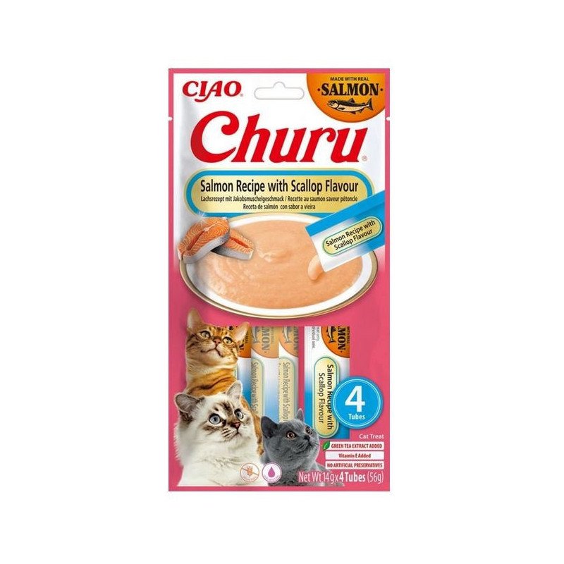 CHURU STICK SNACK GATTO AL SALMONE E CAPESANTE 4 STICK