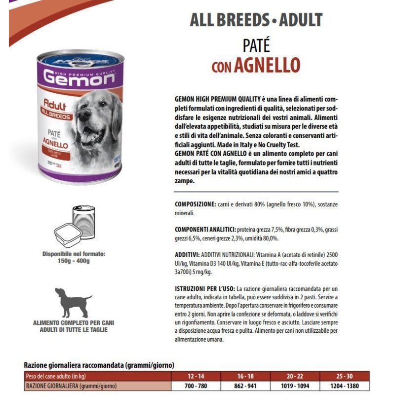 GEMON CANE LATTINA TONNO LIGHT 415GR