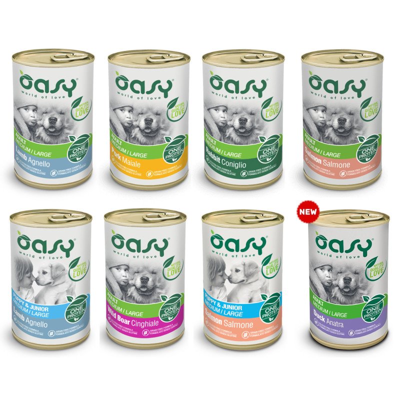 OASY UMIDO CANE PATE' ONE PROTEIN FORMULA 400GR