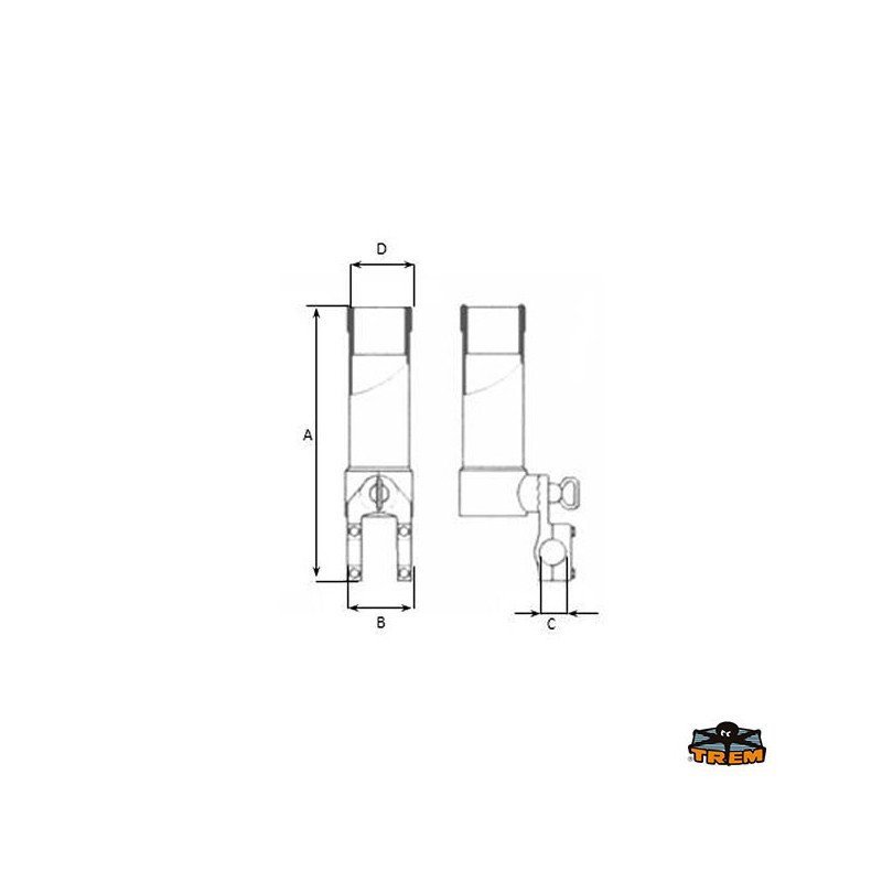 TREM PORTACANNE REGOLABILE PER BATTAGLIOLA INOX