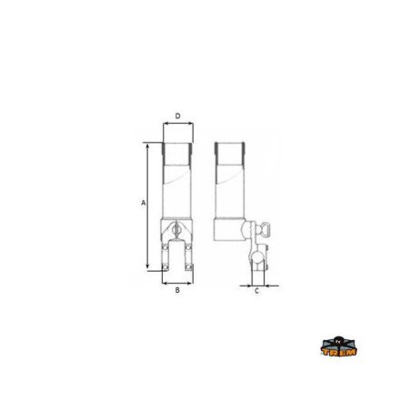 TREM PORTACANNE REGOLABILE PER BATTAGLIOLA INOX