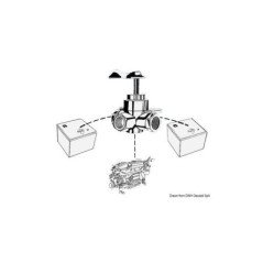 OSCULATI RUBINETTO CARBURANTE A 3 VIE DA 1/4"