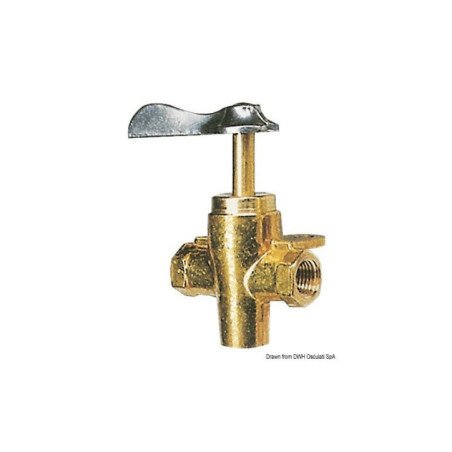 OSCULATI RUBINETTO CARBURANTE A 3 VIE DA 1/4"