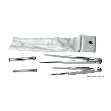 OSCULATI COMPASSO IN OTTONE CROMATO 140MM