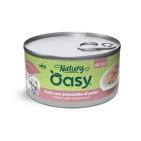 OASY GATTO POLLO CON PROSCIUTTO DI POLLO NATURY SOFT JELLY HFQ 85GR