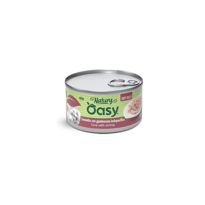 OASY GATTO TONNETTO CON GAMBERONE NATURY SOFT JELLY HFQ 85GR
