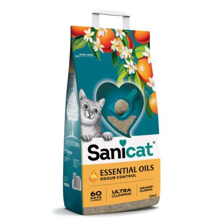 SANICAT LETTIERA ESSENTIAL OILS ORANGE FLORAL 10KG