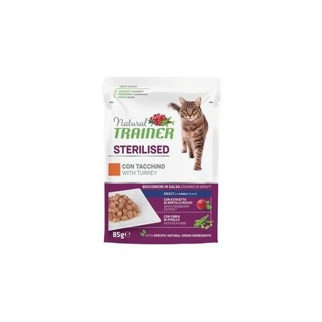 NATURAL TRAINER ADULT GATTO STERILISED AL TACCHINO 85GR