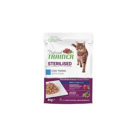 NATURAL TRAINER ADULT GATTO STERILISED AL TONNO 85GR