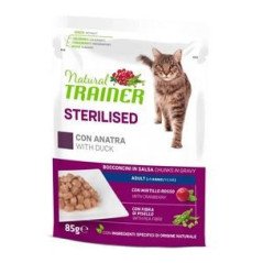 NATURAL TRAINER ADULT GATTO STERILISED AL ANATRA 85GR