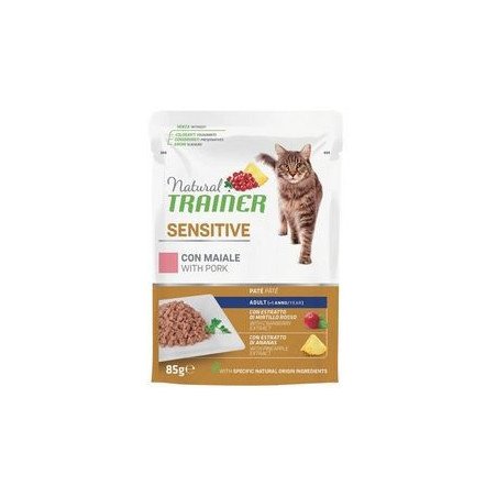 NATURAL TRAINER ADULT GATTO SENSITIVE AL MAIALE 85GR