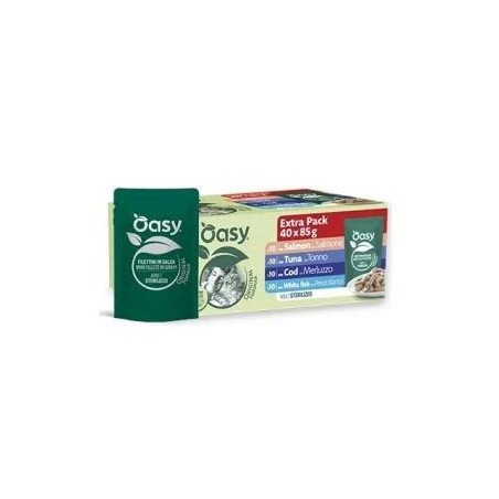 OASY GATTO ADULT STERILISED MULTIPACK FISH 40X85G