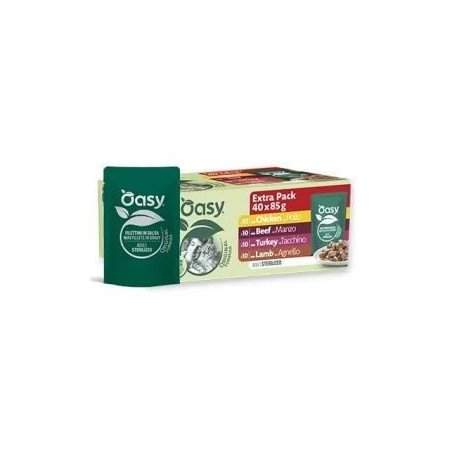 OASY GATTO ADULT STERILISED MULTIPACK MEAT 40X85G