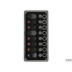 MTM PANNELLO BLACK SEA 8 INTERRUTTORI