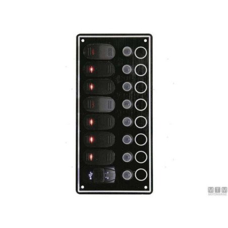 MTM PANNELLO BLACK SEA 8 INTERRUTTORI