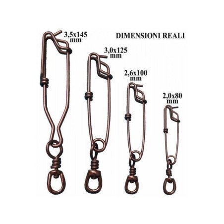 FILPESCA MOSCHETTONE INOX CON GIRELLA 1,80x80+2/0