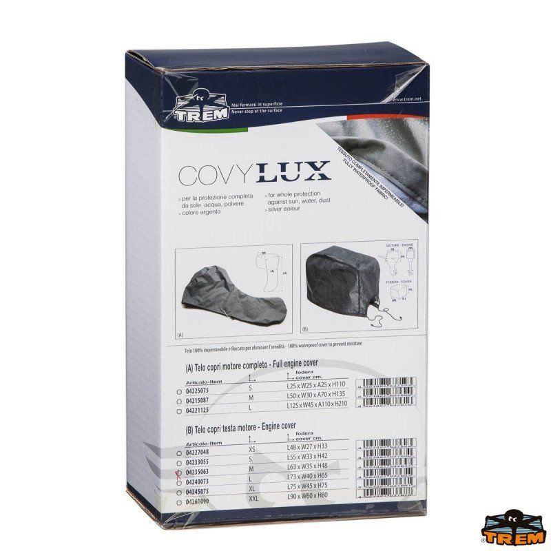 TREM TELO COPRITESTA COVY LUX VARIE MISURE