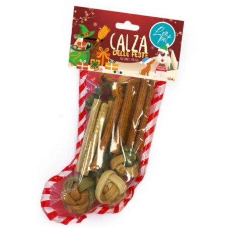 LEOPET CANE CALZA REGALO CON SNACK