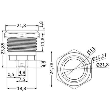 OSCULATI INTERRUTTORE FLAT IN ACCIAIO INOX BIANCO