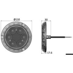 OSCULATI LUCE SUBACQUEA LED PIRANHA P6 NITRO 12 V