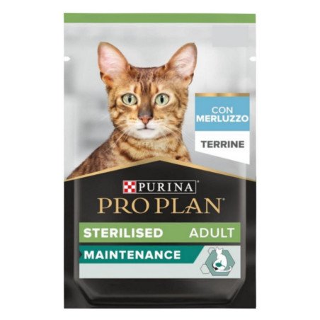 PURINA PRO PLAN STERILISED ADULT MAINTENANCE MERLUZZO 75GR