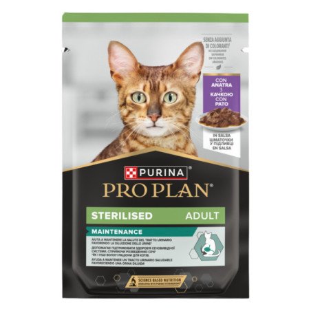 PURINA PRO PLAN STERILISED ADULT MAINTENANCE ANATRA 85GR