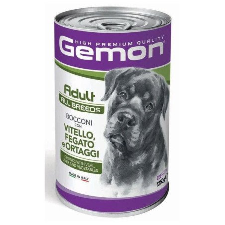 GEMON BOCCONI CANE VITELLO FEGATO E ORTAGGI 1250gr