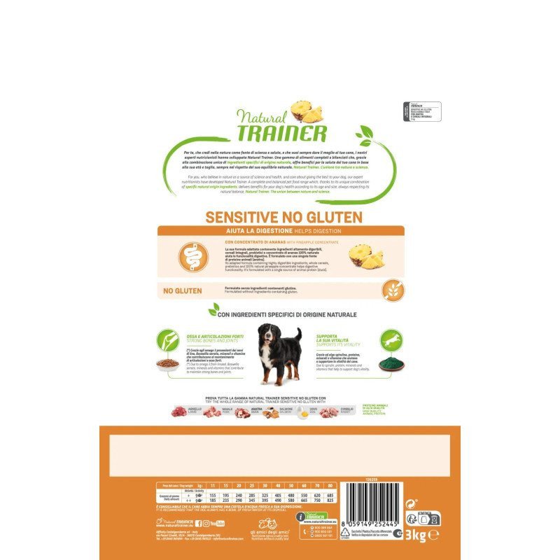 NATURAL TRAINER SENSITIVE ADULT MAXI CON ANATRA E CEREALI
