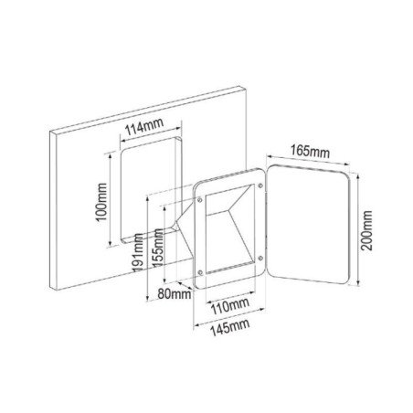 LALIZAS NICCHIA CONICA CON SPORTELLO 145X191MM