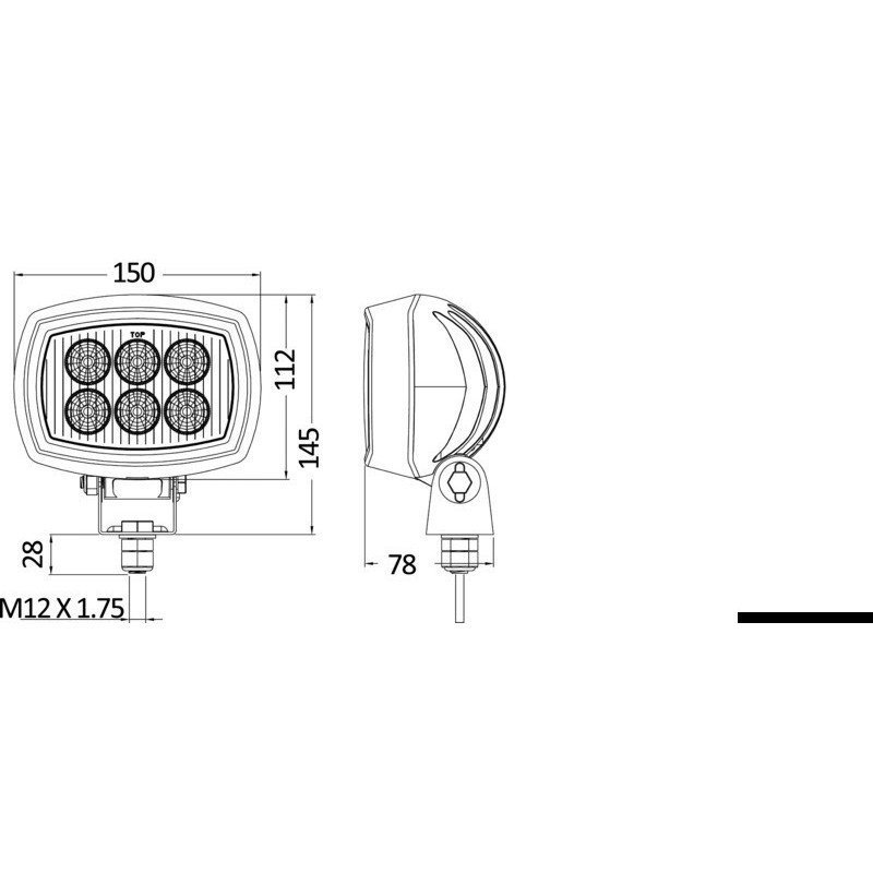 FARO LED HD 6x3W DA ROLL-BAR ORIENTABILE