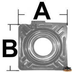 TREM BASE GIREVOLE FRIZIONATA ACCIAIO INOX 175X175